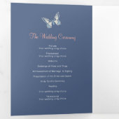 Bruiloft vernieuwingsprogramma blauwe koraal vlind drieluik programma (Binnenzijde eerst)