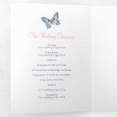 Bruiloft vernieuwingsprogramma blauwe koraal vlind drieluik programma (Binnenzijde eerst)