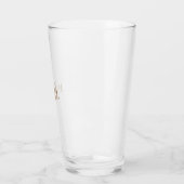Bruiloft Vet Goud Monogram Glas Tumbler (Links)