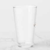 Bruiloft Vet Goud Monogram Glas Tumbler (Rechts)