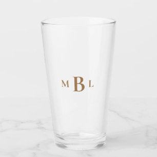 Bruiloft Vet Goud Monogram Glas Tumbler