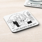 Bruiloft. Vicar en Bridegroom Joke Bier Onderzetter (Linkerzijde)