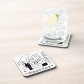 Bruiloft. Vicar en Bridegroom Joke Bier Onderzetter (Rechterzijde)