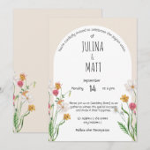 Bruiloft vieren in stijl kaart (Voorkant / Achterkant)