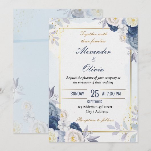 Bruiloft viering inspiratie kaart (Voorkant / Achterkant)