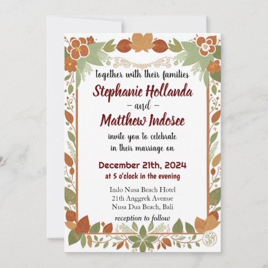 Bruiloft viering is triomf van liefde en vreugde - kaart (Voorkant)