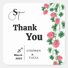 bruiloft vierkante sticker