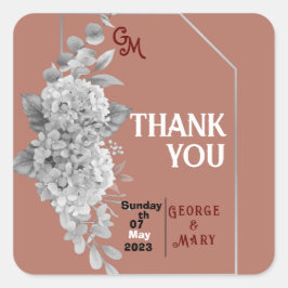 bruiloft vierkante sticker