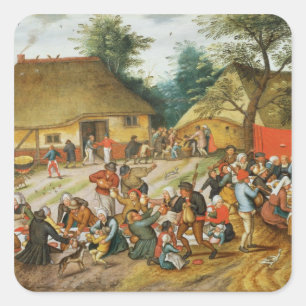 bruiloft vierkante sticker