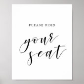 Bruiloft vindt u uw stoelteken poster (Voorkant)