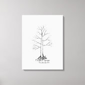 Bruiloft Vingerafdruk Boom Gastenboek - Canvas (Voorkant)