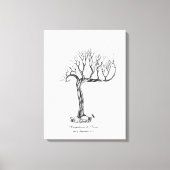 Bruiloft Vingerafdruk Boom Gastenboek - Canvas (Voorkant)