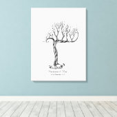 Bruiloft Vingerafdruk Boom Gastenboek - Canvas (Insitu (Houten vloer))