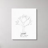 Bruiloft Vingerafdruk Boom Gastenboek - Canvas (Voorkant)