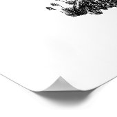 Bruiloft Vingerafdruk Boom Gastenboek - Poster (Hoek)