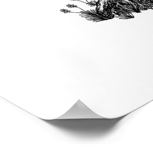 Bruiloft Vingerafdruk Boom Gastenboek - Poster (Hoek)