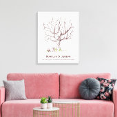 Bruiloft Vingerafdruk Boom (Hond) Canvas Print (Insitu (Woonkamer))