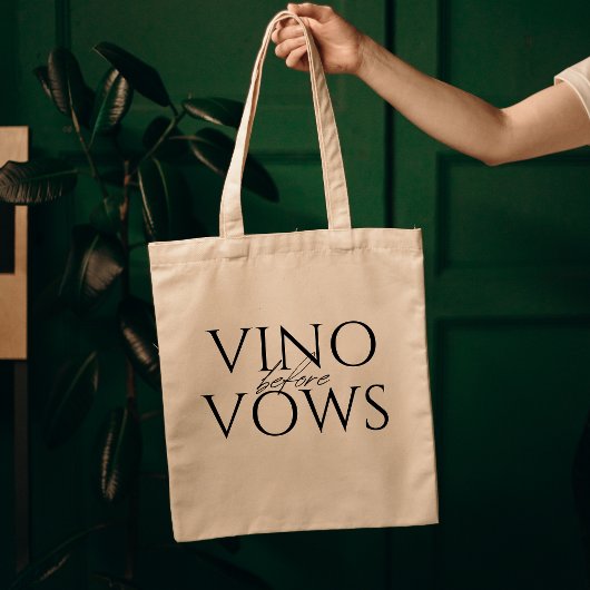 Bruiloft Vino voor de Beloften-feestje Tote Bag