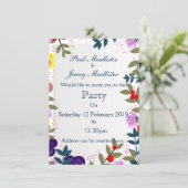 Bruiloft Vintage Bloemen Kaart (Staand voorkant)