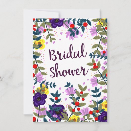 Bruiloft Vintage Bloemen Kaart (Achterkant)