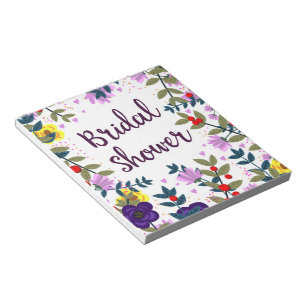 Bruiloft Vintage Bloemen Notitieblok