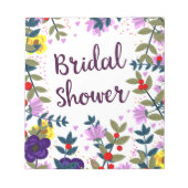 Bruiloft Vintage Bloemen Notitieblok (Voorkant)