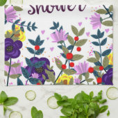 Bruiloft Vintage Bloemen Theedoek (Gevouwen)