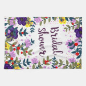 Bruiloft Vintage Bloemen Theedoek (Horizontaal)
