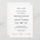 Bruiloft vintation minimaal ontwerp kaart (Voorkant / Achterkant)