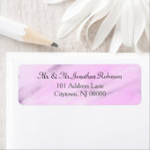  bruiloft Violet Paarse Waterverf Wash Etiket (Insitu)