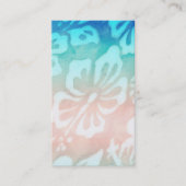 Bruiloft Visitekaartje Strand Dolfijn Hibiscus (Voorkant)