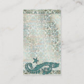 Bruiloft Visitekaartje Strand Dolfijn Vintage (Achterkant)