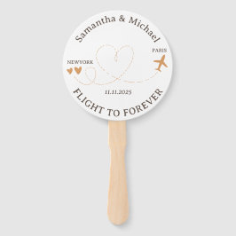 Bruiloft Vliegtuig Reizen thema Trouwfeest Handwaaier