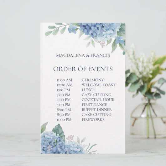 Bruiloft volgorde van evenementen (Staand voorkant)