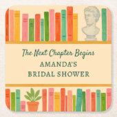 Bruiloft voor Boekliefhebbers | Chic "Nieuw Hoofds Kartonnen Onderzetters (Voorkant)