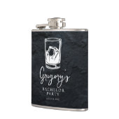 Bruiloft voor de bruidegom modern stijlvol heupfles (Links)