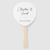 bruiloft voor eenvoudige , elegante moderne bridal handwaaier (Achterkant)