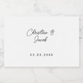 bruiloft voor eenvoudige , elegante moderne bridal likeurfles etiket (Enkel label)