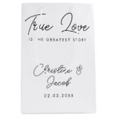 bruiloft voor eenvoudige , elegante moderne bridal medium cadeauzakje (Voorkant)