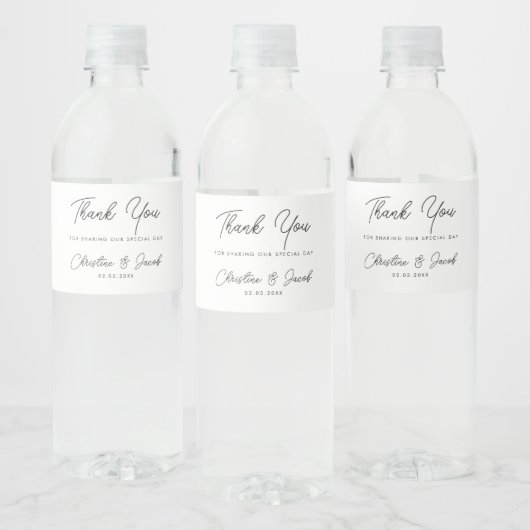 bruiloft voor eenvoudige , elegante moderne bridal waterfles etiket (Flessen)