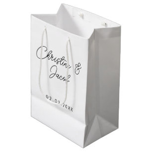 bruiloft voor eenvoudige , elegante moderne brutal medium cadeauzakje