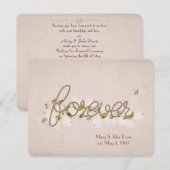 bruiloft voor eeuwig vernieuwing met bloemen kaart (Voorkant / Achterkant)