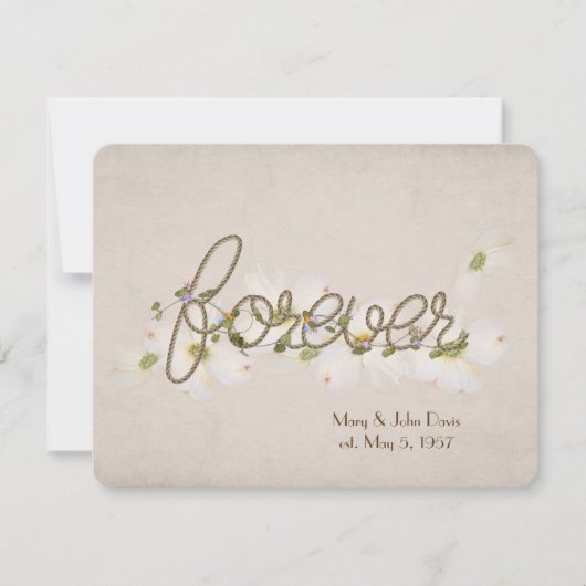 bruiloft voor eeuwig vernieuwing met bloemen kaart (Voorkant)