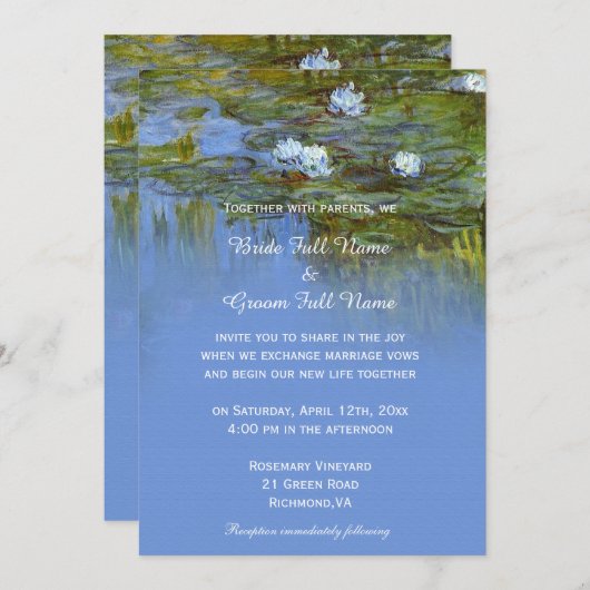 bruiloft voor het schilderen van waterlende olie kaart (Voorkant / Achterkant)