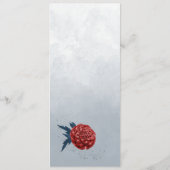 bruiloft voor marinesolven en bogundbloemen menu (Achterkant)