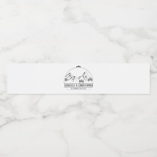 bruiloft voor uitnodigingsfeest op feestdag waterfles etiket (Enkel label)