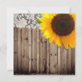 bruiloft voor zonnebloem met barnhout kaart (Voorkant)