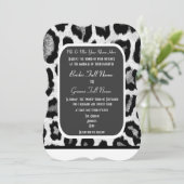 bruiloft voor zwarte en witte bladzijdes kaart (Staand voorkant)