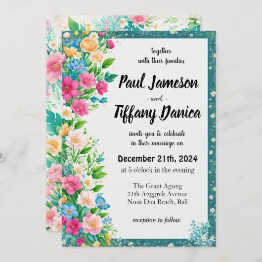 Bruiloft voorbereiding eenvoudig gemaakt kaart (Voorkant / Achterkant)