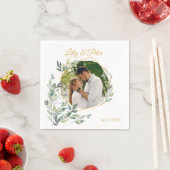 Bruiloft, Vrijgezellenfeest aangepaste foto servet (Insitu)